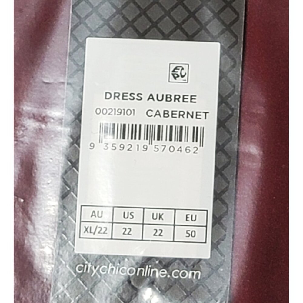 NWT City Chic Aubree Cabernet Drape Midi Dress 22 - Picture 11 of 13